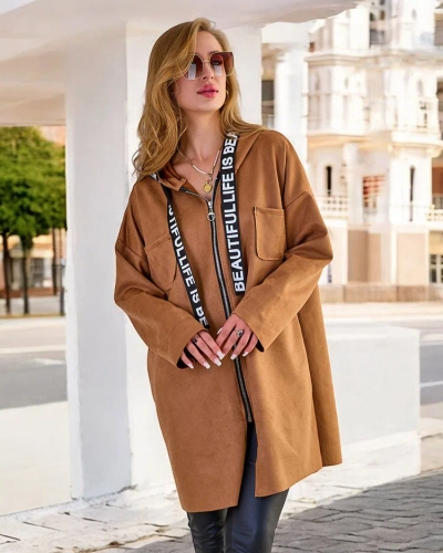 Royalfashion Dámska bunda pod kolená
