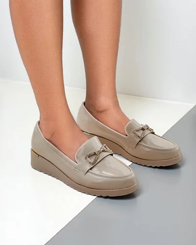 Royalfashion Dámske mokasíny na nízkej platforme Leffo