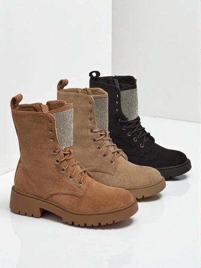 Eko semiš vezani ženski gležnarji Ferlyne