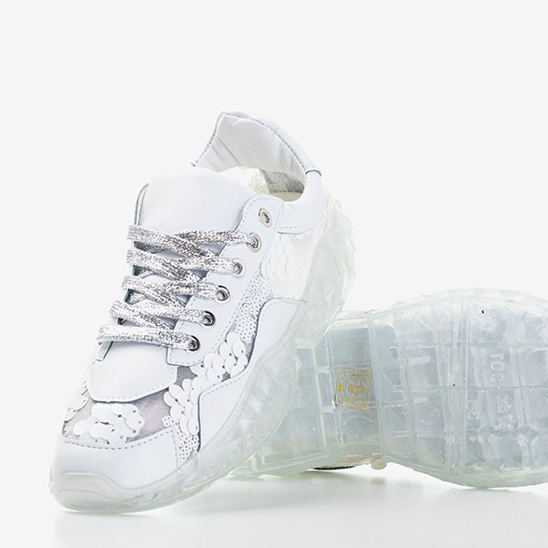 Dámska biela športová obuv s flitrami Polja - Obuv