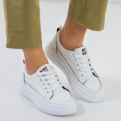 Dámske biele tenisky z ekokože od Metrodora - Obuv