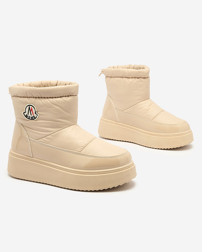 Royalfashion Dámske snehové čižmy v béžovej farbe Ademra