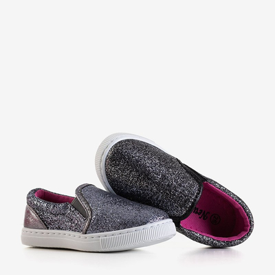 Čierne detské nazúvacie tenisky Talarin - Obuv