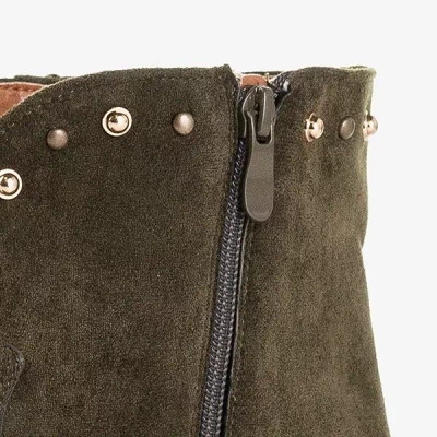 VÝSTUP Tmavozelené kovbojské topánky na kline Brenna - Topánky