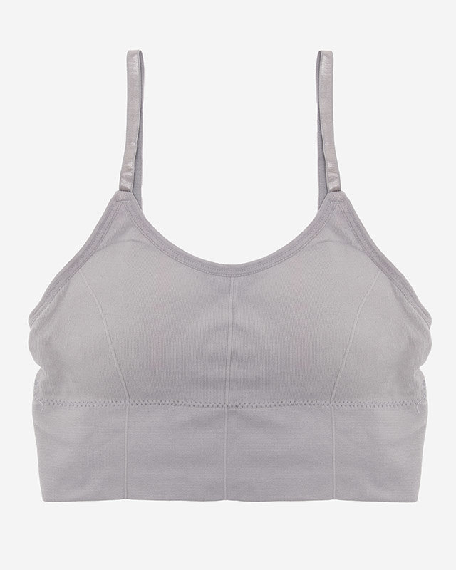 Svetlošedá dámska športová podprsenka - Spodná bielizeň