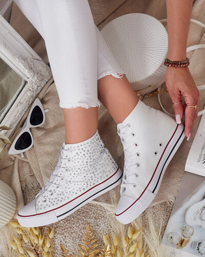 Royalfashion Dámske tenisky s flitrami Shis