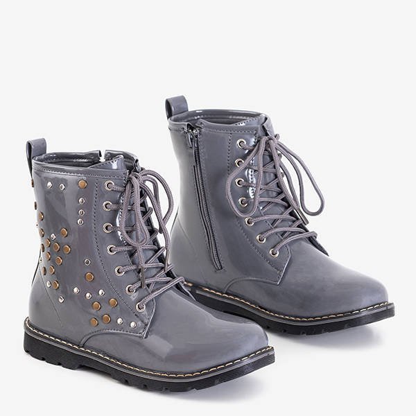 Detské šedo lakované tašky Isibeal - Obuv