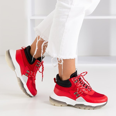 Kirston Red High Top Trainers - Obuv