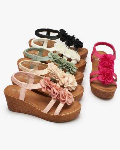 Royalfashion Svetloružové dámske sandále Sareti flower