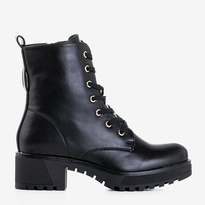 Dámske čierne ekokožené pracovníčky Minna - Obuv