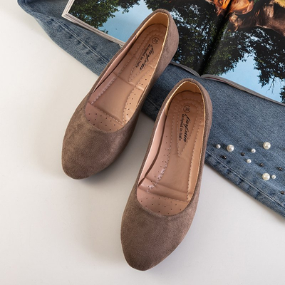 Dámske khaki balerínky Lanvies - Obuv