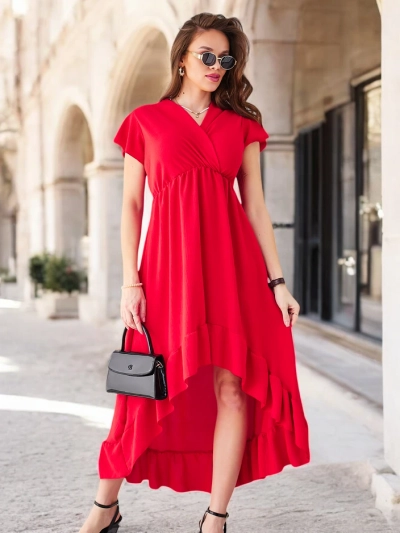 Royalfashion Dámske midi šaty s asymetrickým lemom