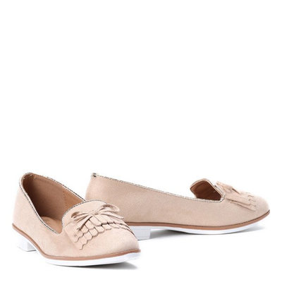 Beżowe mokasyny Olivia- Obuwie