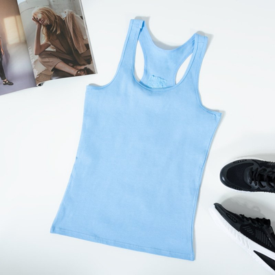 Dámska modrá košeľa so širokými ramienkami - Oblečenie