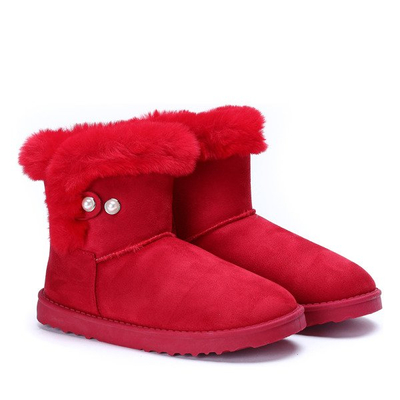 Czerwone śniegowce Anfisa - Obuwie