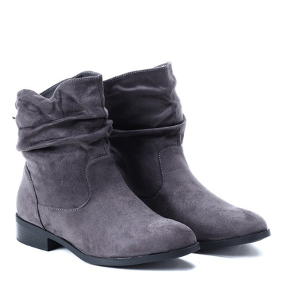 Szare botki Peggy- Obuwie