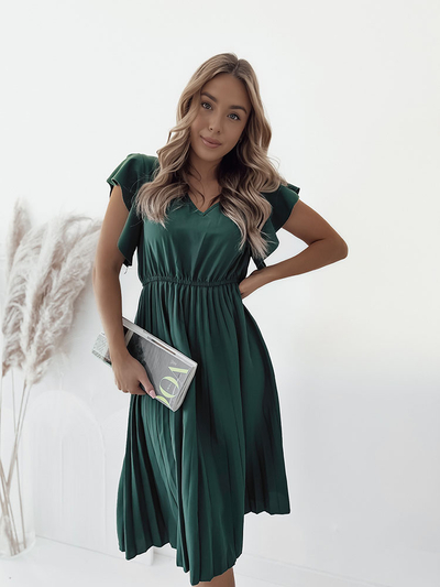 Royalfashion Dámske plisované midi šaty