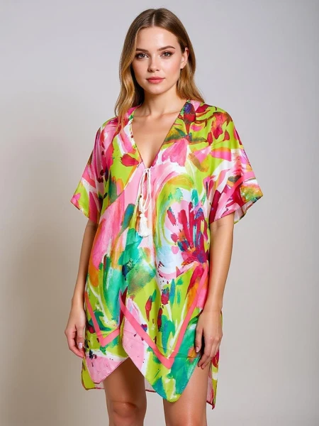 Royalfashion Pareo - Dámska letná plážová tunika s vzorovaným dizajnom Wild Coast