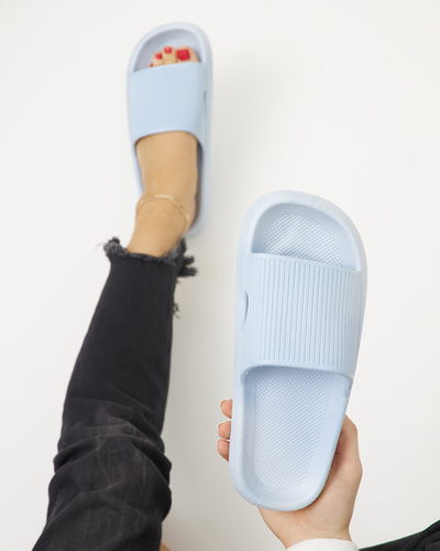 Modré gumené papuče s razbou Olinda - Obuv