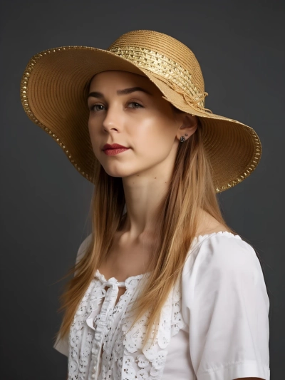 Royalfashion Dámsky slamený klobúk Serelina