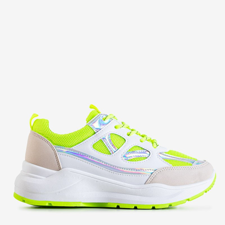 Zelená a biela dámska športová obuv Mendrion - obuv