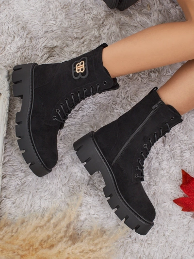 Royalfashion Ženski gležnarji v stilu delavskih škornjev Milloze