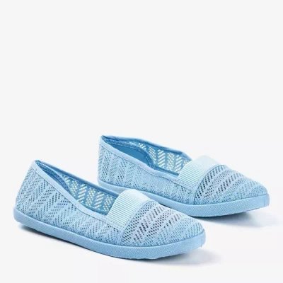 OUTLET Modré dámske prelamované slip - on Heyan - Obuv