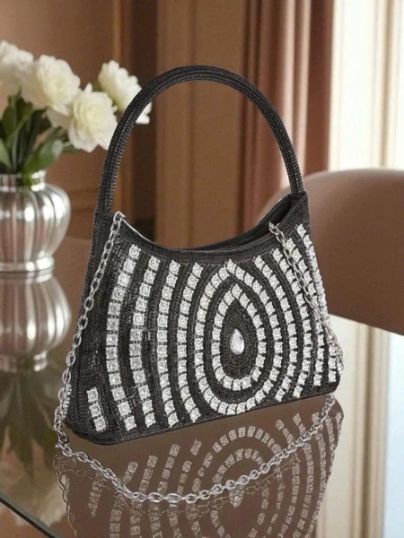 Royalfashion Ženska torbica s cirkoni Sova Glint