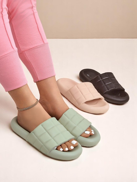 Royalfashion Ženski natikači s ploskim podplatom Quilt Walk