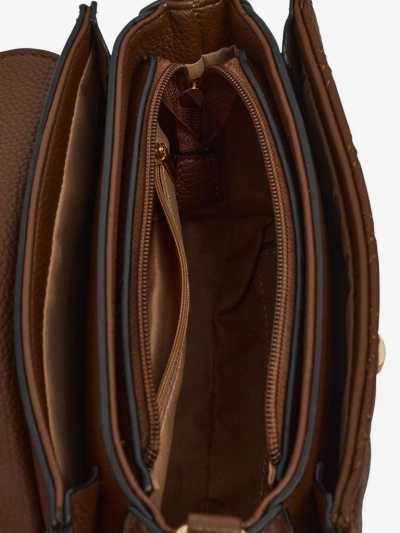 Ženska torbica Luna Temno rjava Eko usnje Elegantna