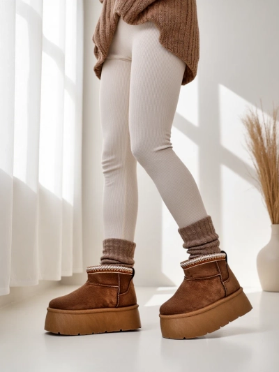 Royalfashion Dámske krátke topánky a'la snow boots Xoalla
