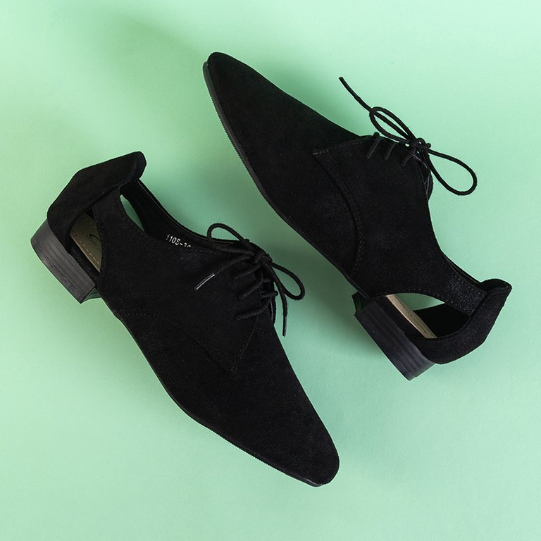 Čierne dámske topánky s výrezmi Fairy - Obuv