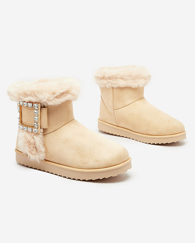 Royalfashion Dámske čižmy a'la snow boots s ornamentom Galaes