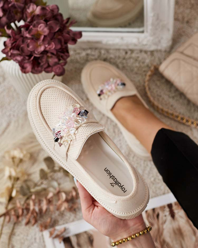 Royalfashion Dámske mokasíny s farebnými korálkami Karonia