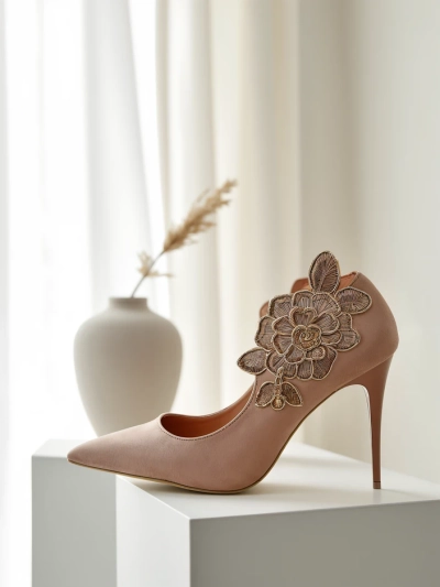 Royalfashion dámske ihličkové topánky s kvetmi Sollabe