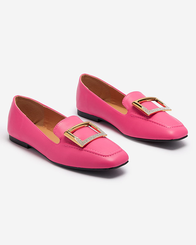Fuchsiové dámske mokasíny s ornamentom Sefonta- Obuv