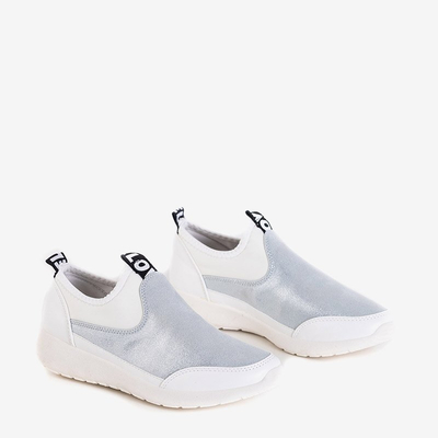 Biele a strieborné dámske športové topánky Jadena - Obuv