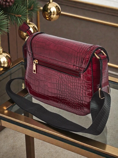 Ženska torbica Aurora bordo ekološka usnjena elegantna