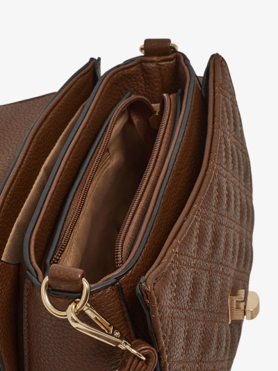 Ženska torbica Luna Temno rjava Eko usnje Elegantna