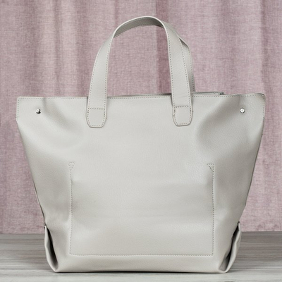 Szare torebka na ramię typu shopper - Torebki