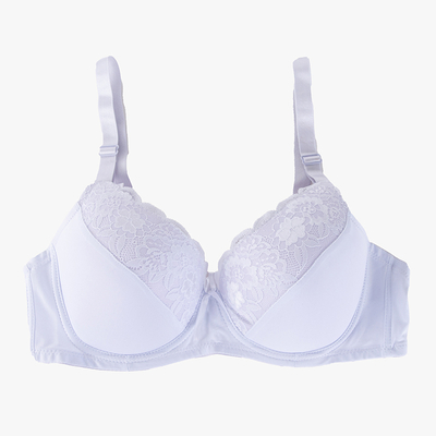 Biela podprsenka s čipkovanou vsadkou - Spodná bielizeň