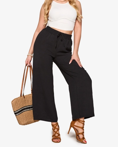 Čierne dámske palazzo- Oblečenie