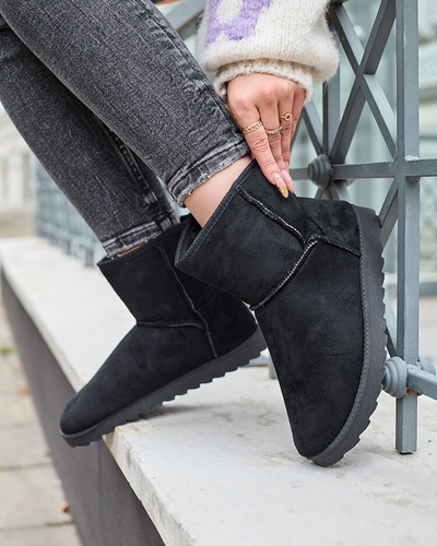 Royalfashion Dámske čižmy a'la snow boots v čiernej farbe Aener