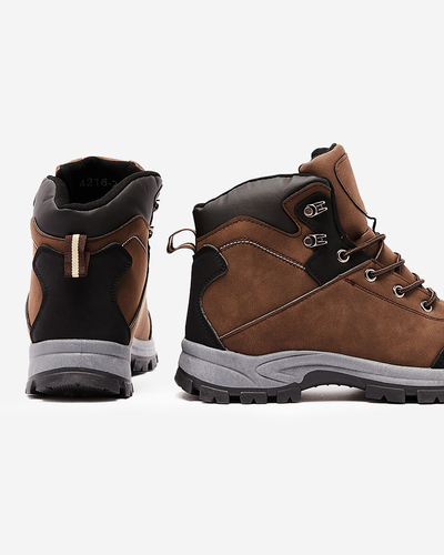 Royalfashion Tmavohnedé pánske trapézy Nokuki