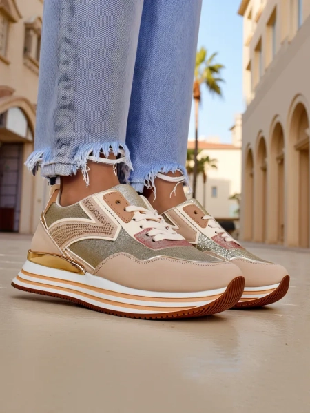 Royalfashion Dámske tenisky s trblietaním Borovis