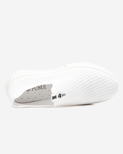 Biele dámske slip-on tenisky Banila - Obuv