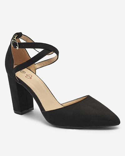 Čierne dámske lodičky na opätku Amagy- Obuv