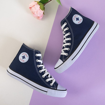 Tmavomodré dámske vysoké tenisky Inter - Footwear