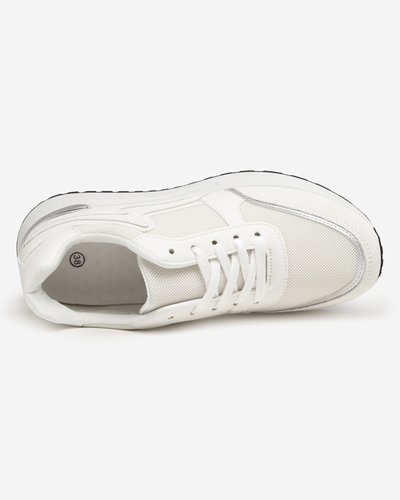 OUTLET Pastelové dámske biele športové topánky značky Delani - Footwear