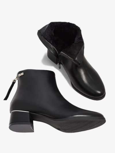 Ženski gležnjarji iz eko usnja s peto Arshinea